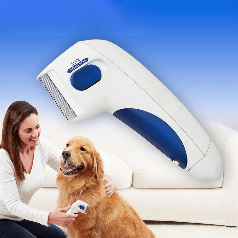 FLEA KILLER ELECTRIC COMB - GREAT DOCTOR FOR PETS + PET HAIR REMOVER